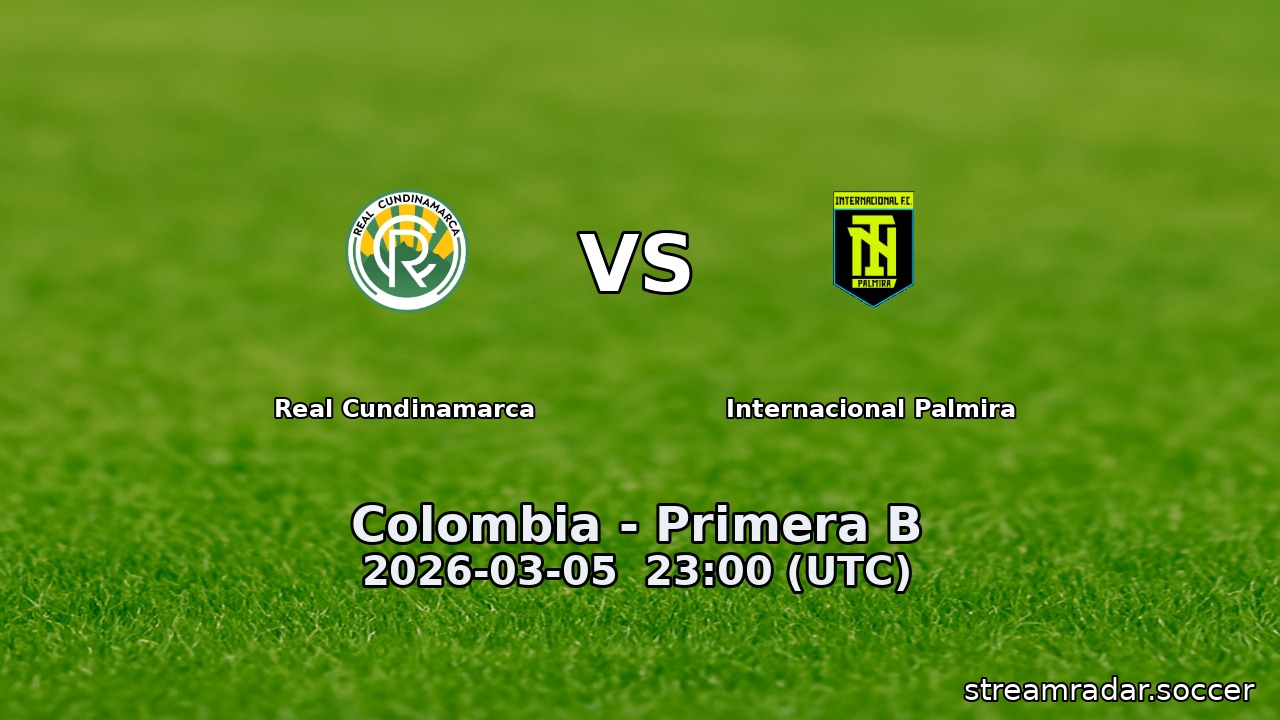 Real Cundinamarca vs Internacional Palmira