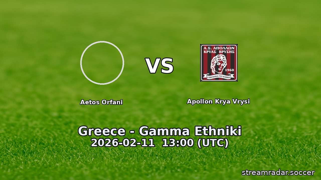Aetos Orfani vs Apollon Krya Vrysi