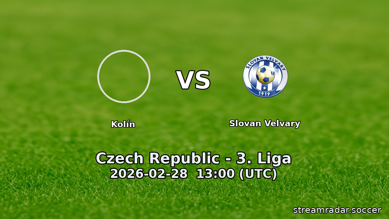 Kolín vs Slovan Velvary