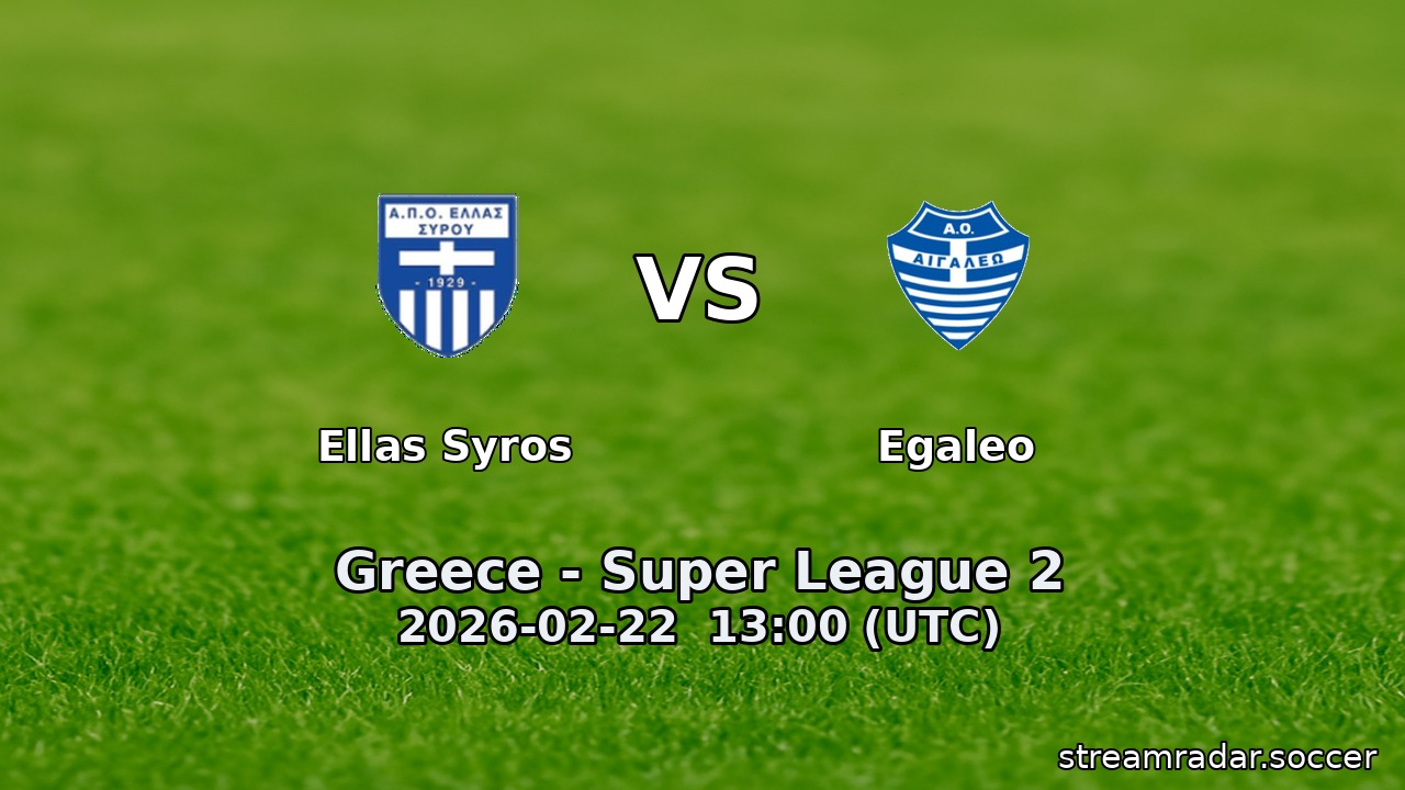 Ellas Syros vs Egaleo