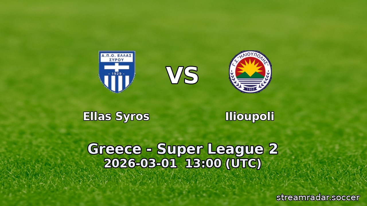 Ellas Syros vs Ilioupoli