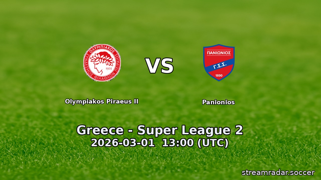 Olympiakos Piraeus II vs Panionios