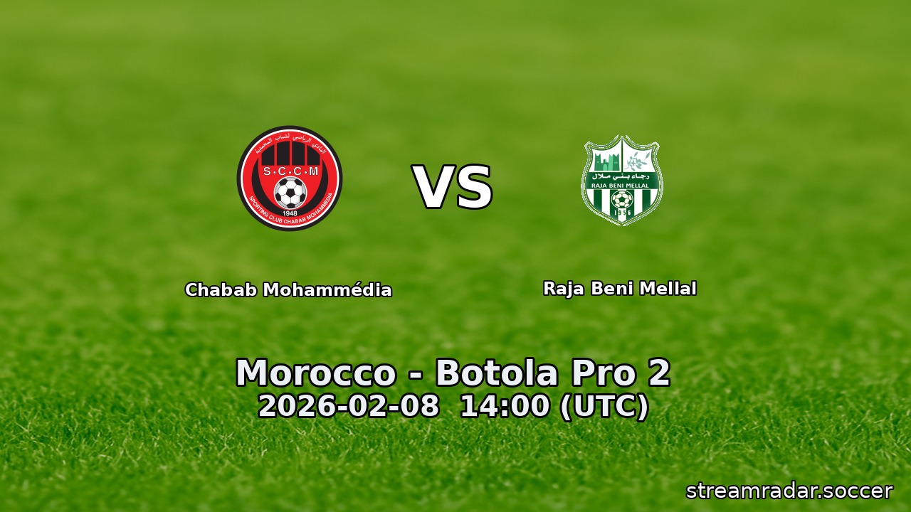 Chabab Mohammédia vs Raja Beni Mellal