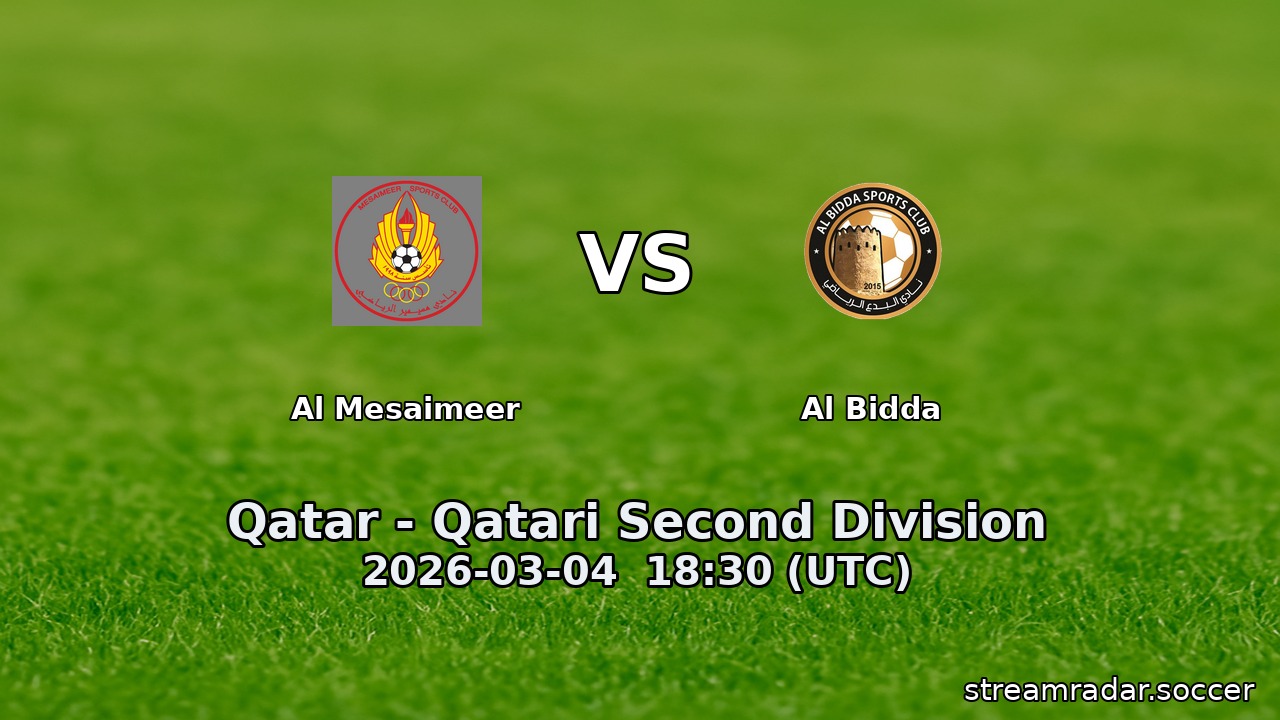 Al Mesaimeer vs Al Bidda