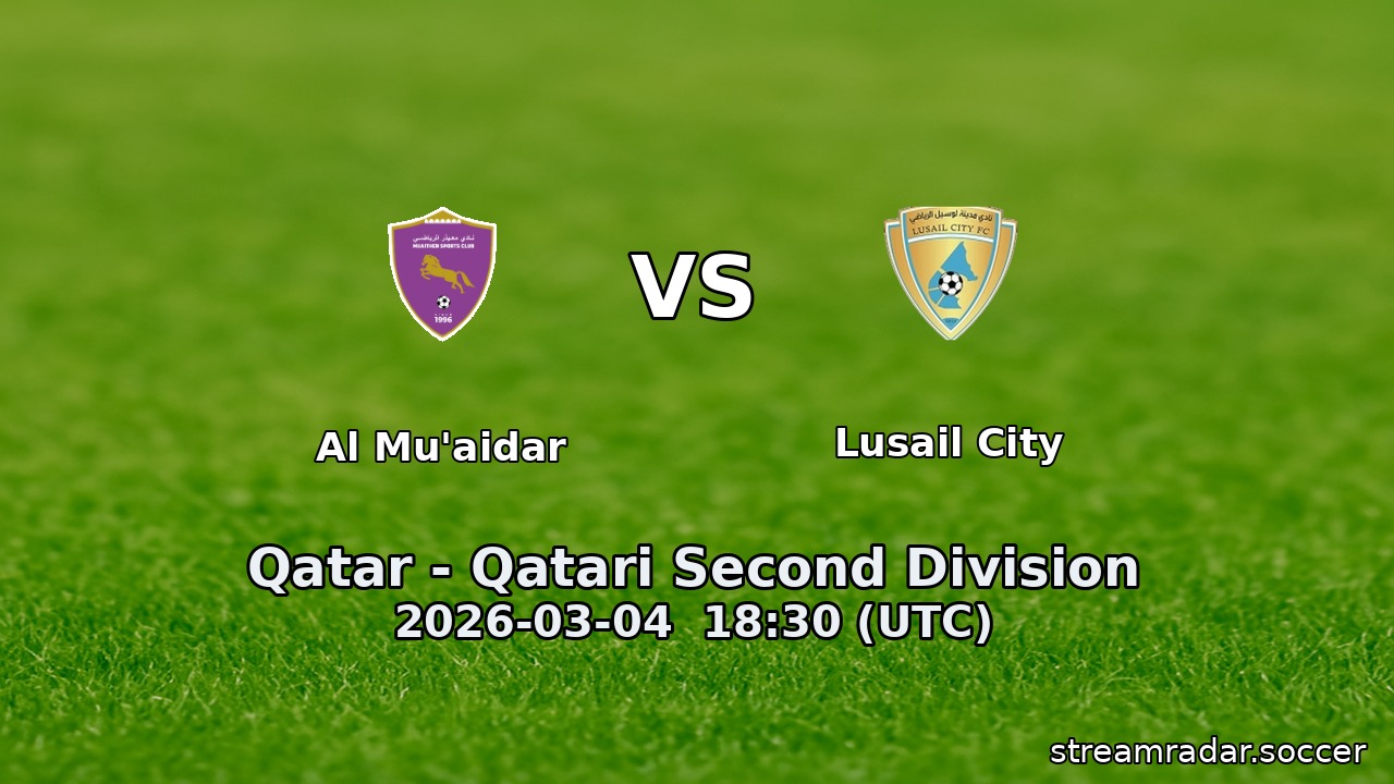 Al Mu'aidar vs Lusail City