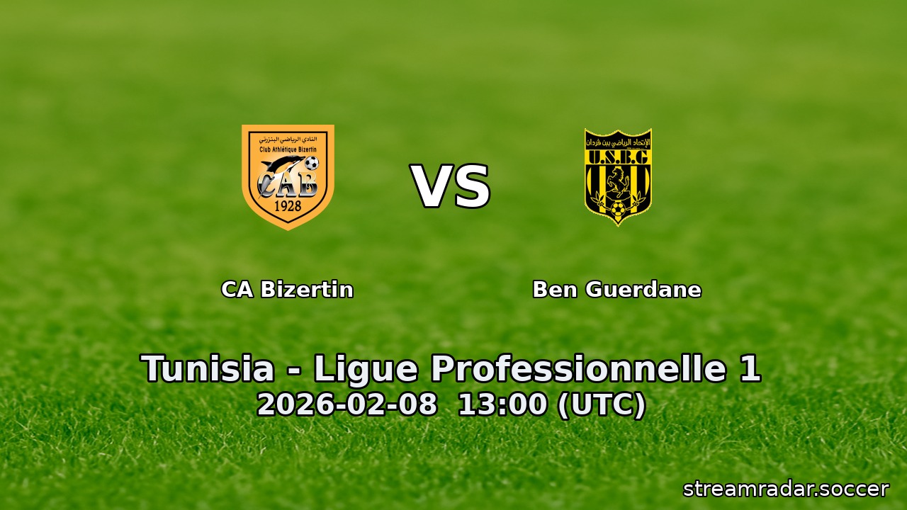 CA Bizertin vs Ben Guerdane