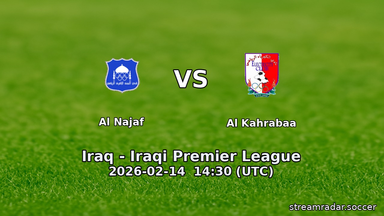 Al Najaf vs Al Kahrabaa