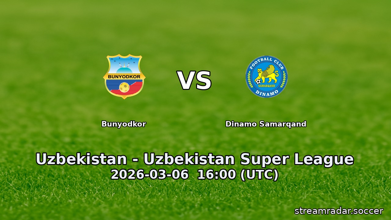 Bunyodkor vs Dinamo Samarqand