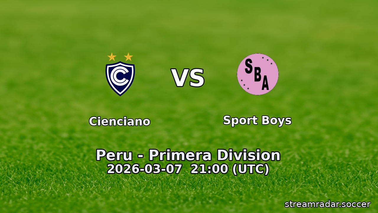 Cienciano vs Sport Boys