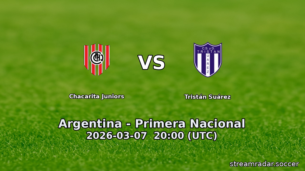 Chacarita Juniors vs Tristán Suárez