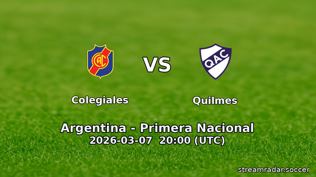 Colegiales vs Quilmes