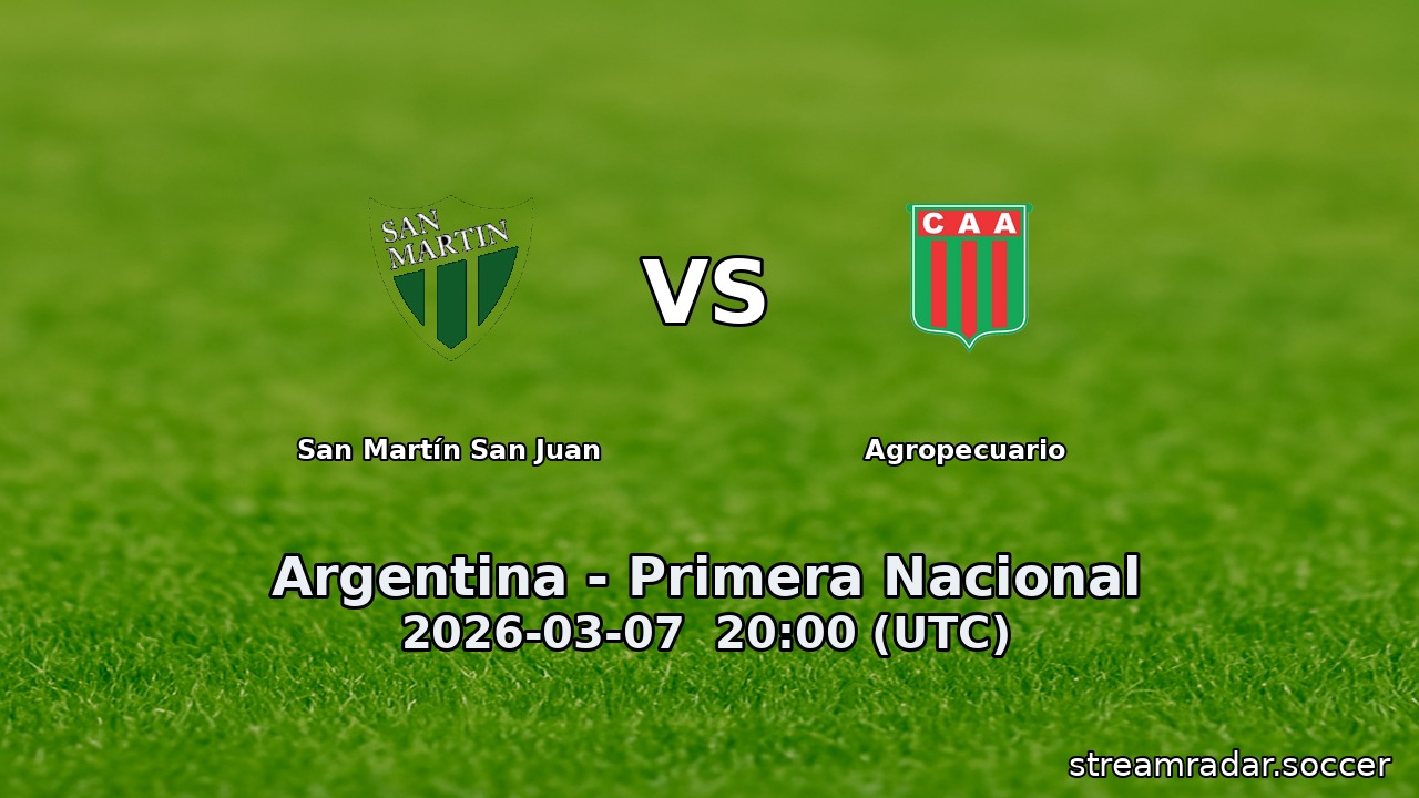 San Martín San Juan vs Agropecuario