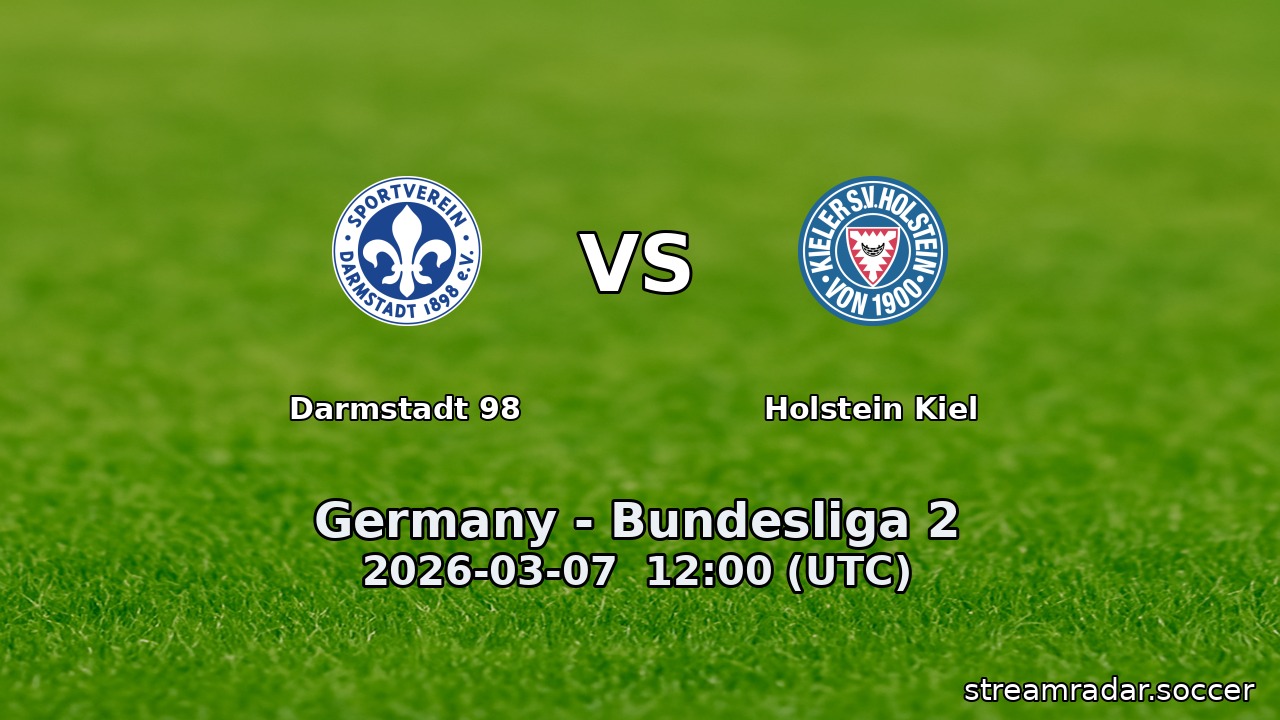 Darmstadt 98 vs Holstein Kiel