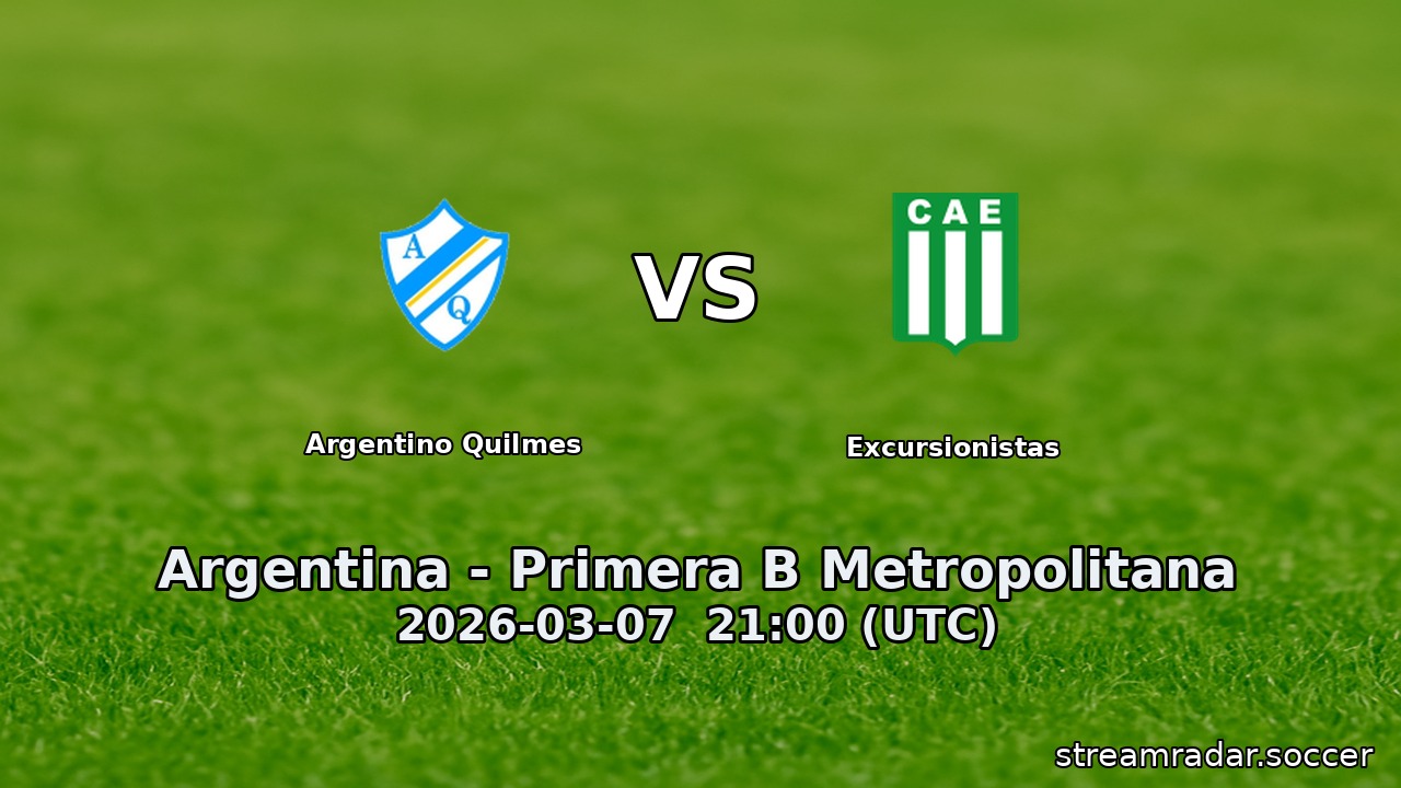 Argentino Quilmes vs Excursionistas