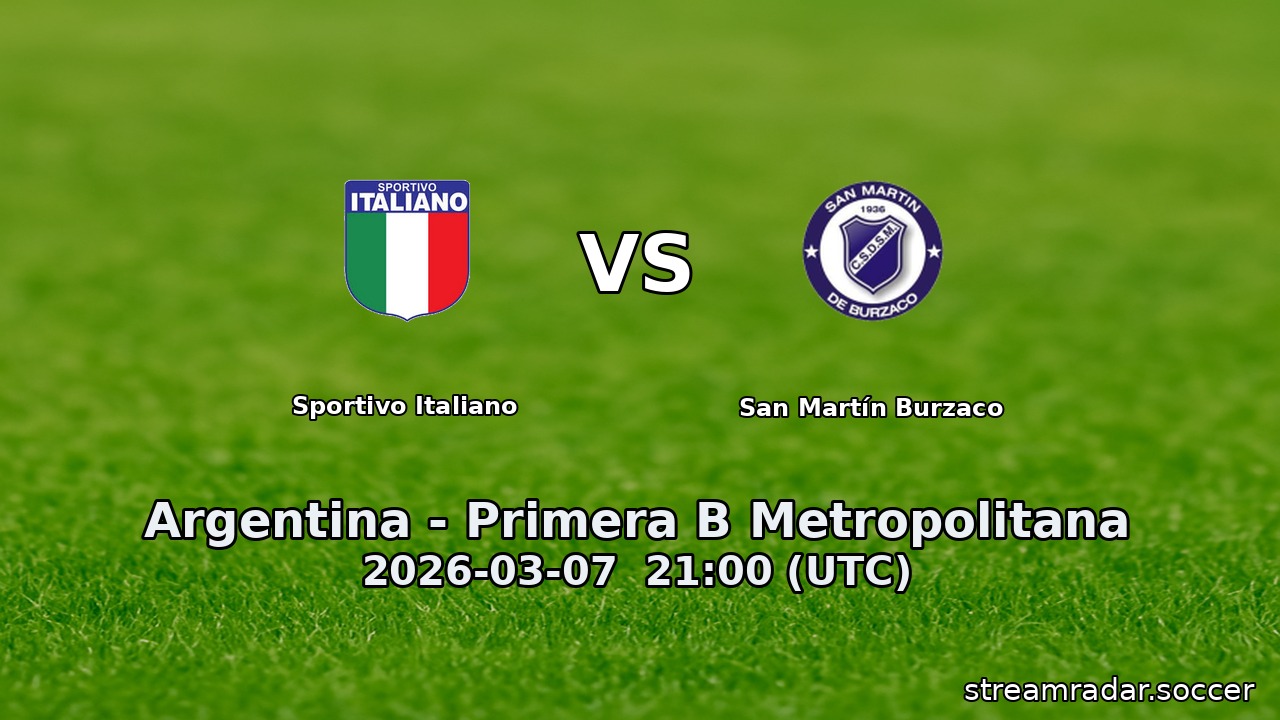 Sportivo Italiano vs San Martín Burzaco