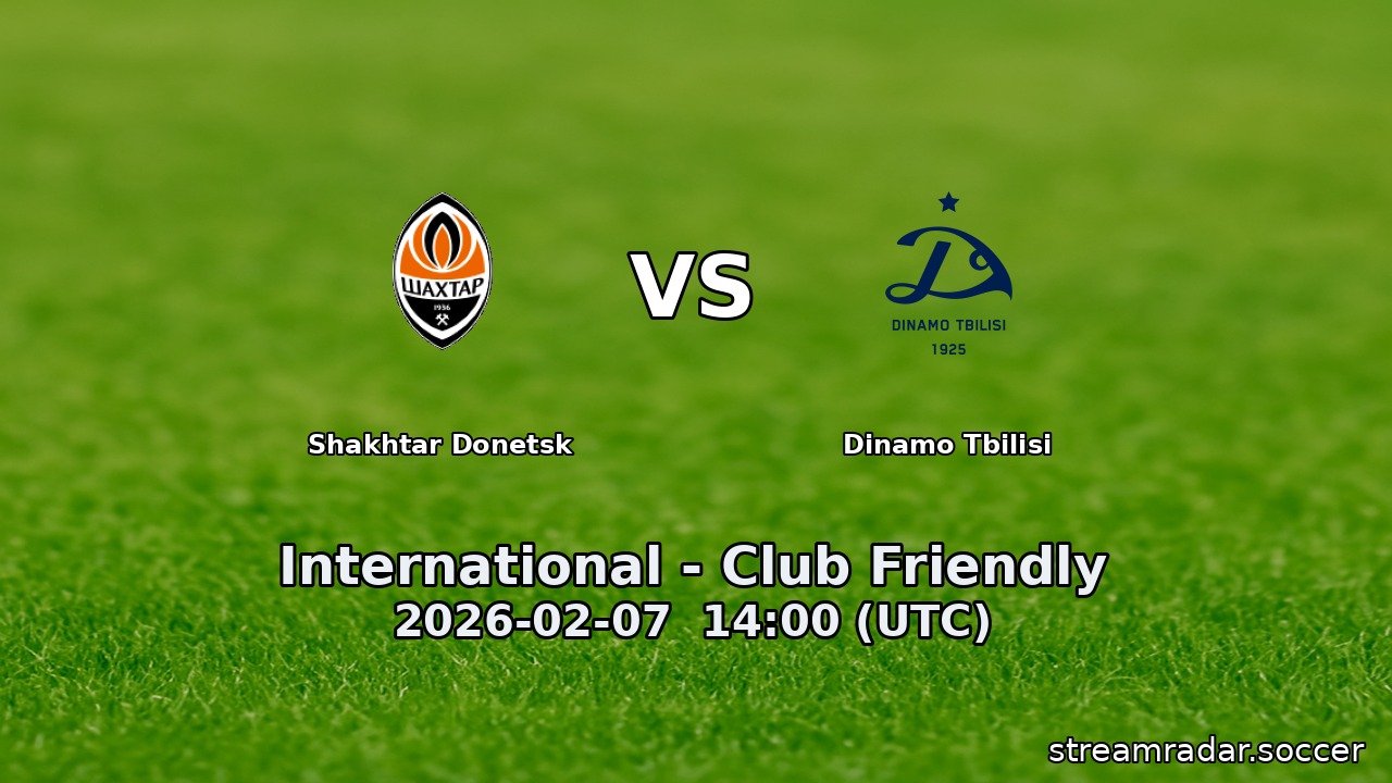 Shakhtar Donetsk vs Dinamo Tbilisi