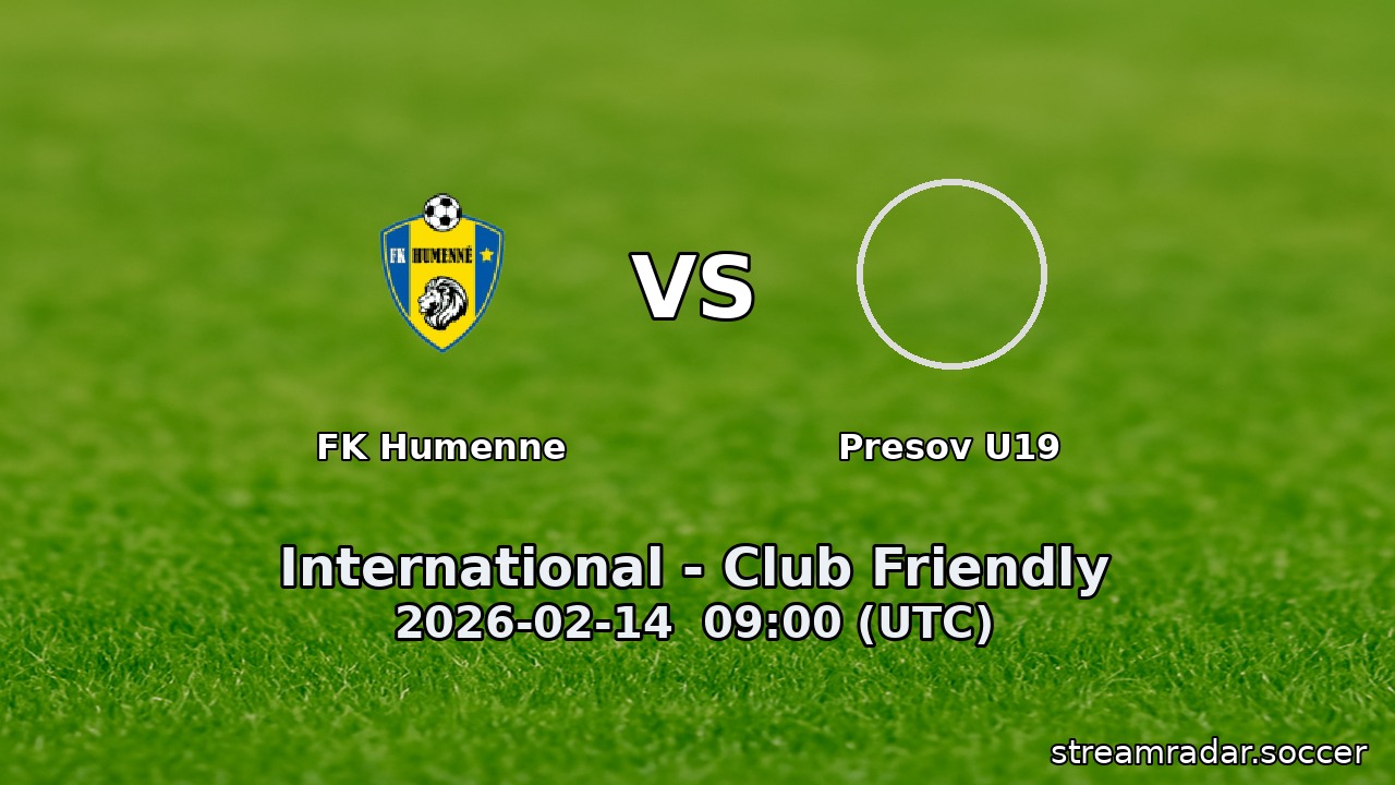 FK Humenne vs Presov U19