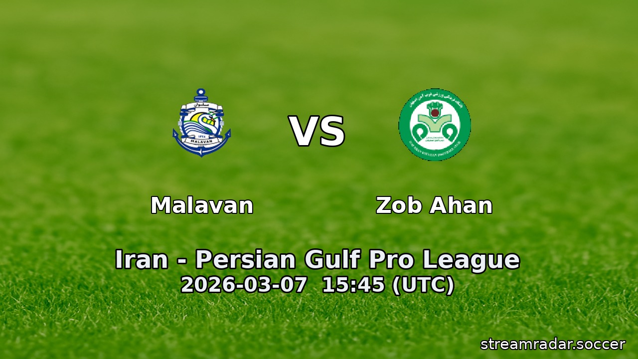 Malavan vs Zob Ahan