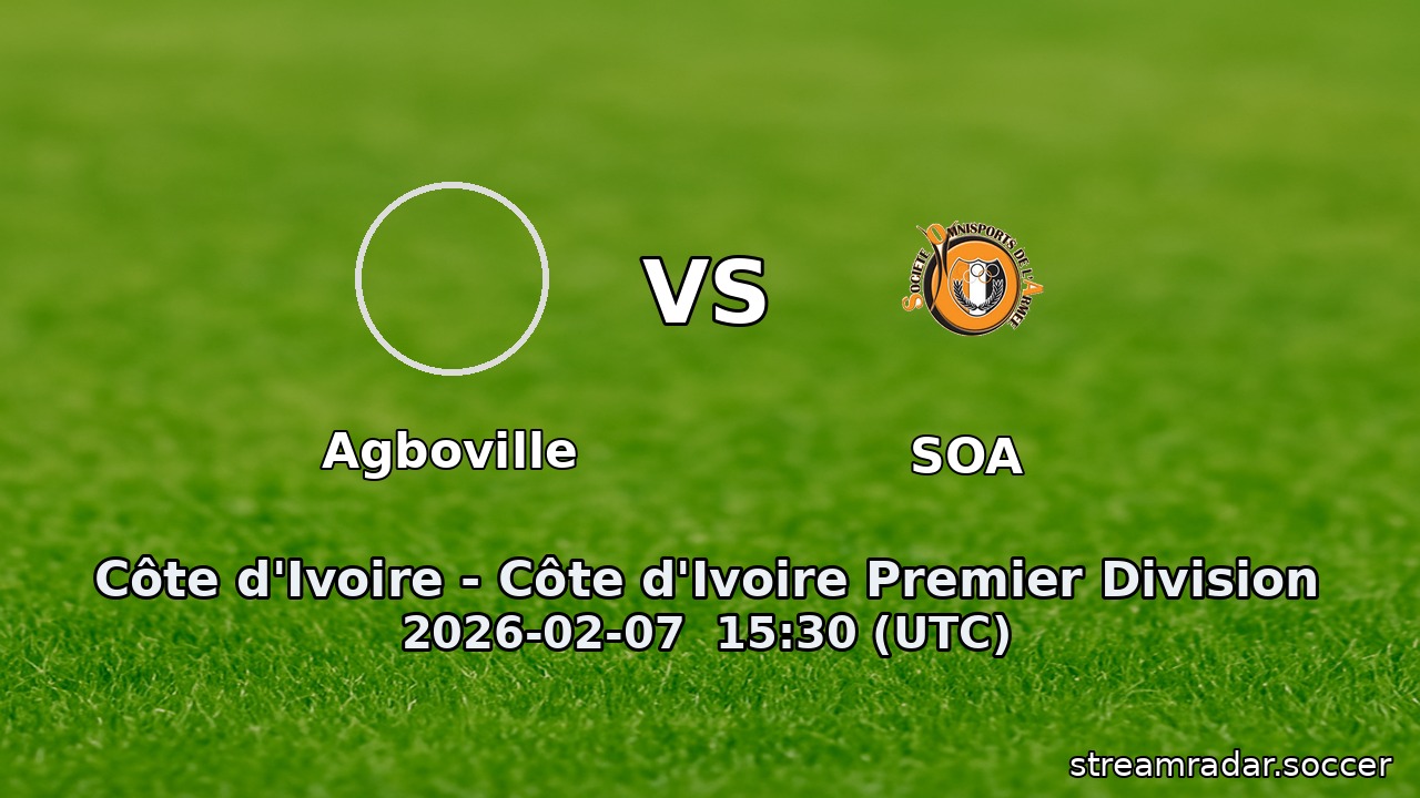 Agboville vs SOA