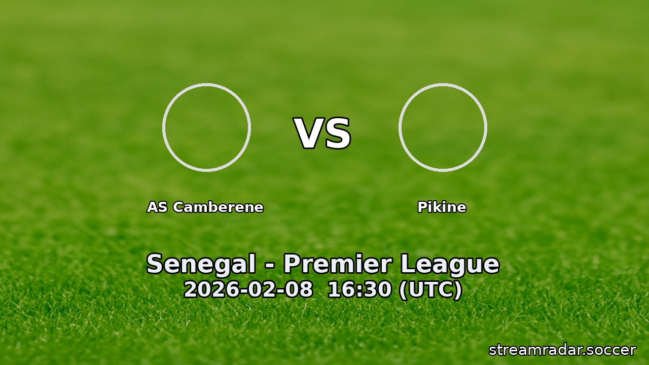 AS Camberene vs Pikine