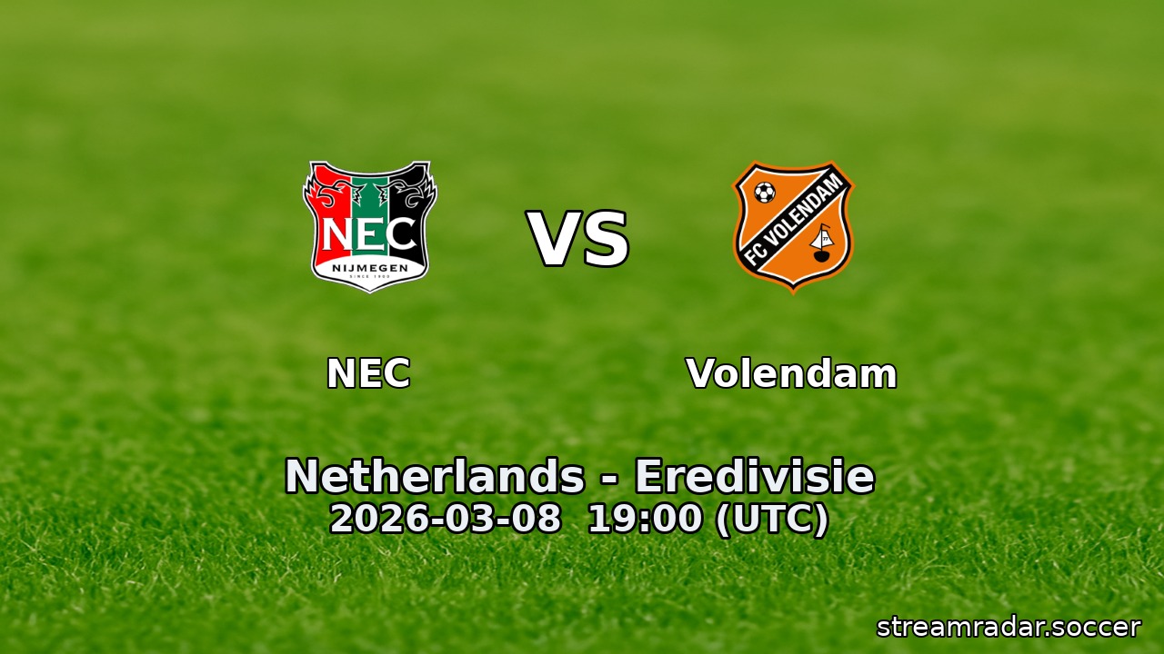 NEC vs Volendam