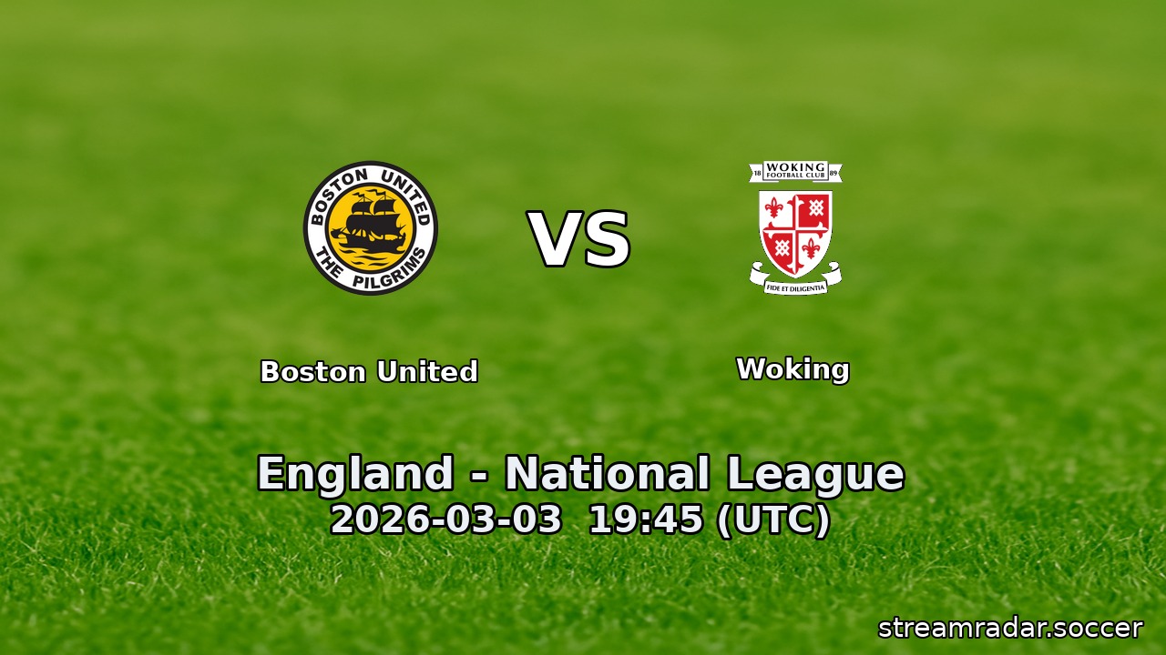 Boston United vs Woking