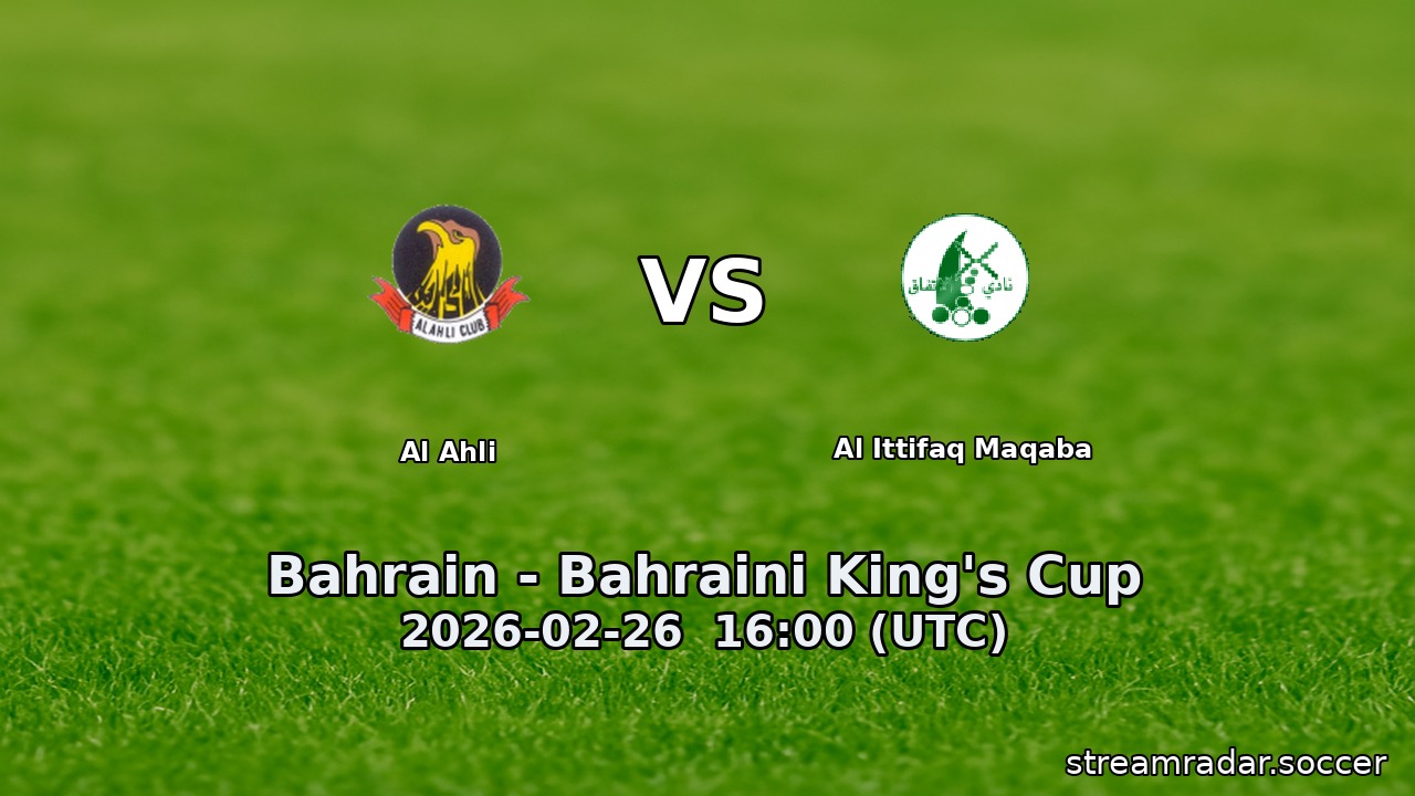 Al Ahli vs Al Ittifaq Maqaba