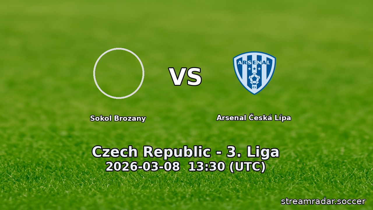 Sokol Brozany vs Arsenal Česká Lípa