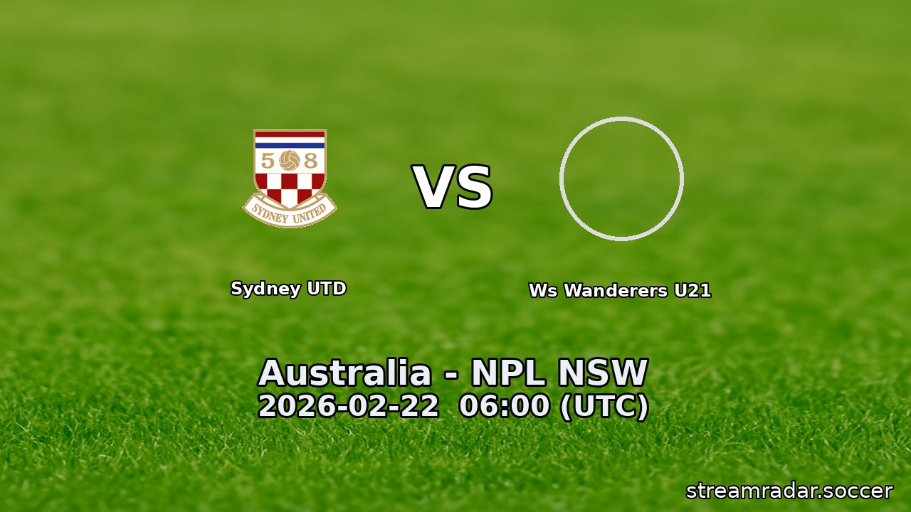 Sydney UTD vs Ws Wanderers U21