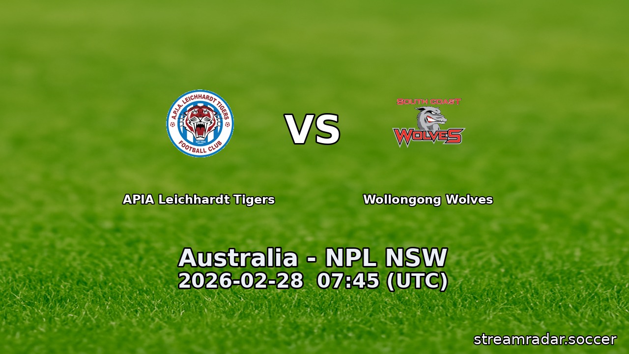 APIA Leichhardt Tigers vs Wollongong Wolves