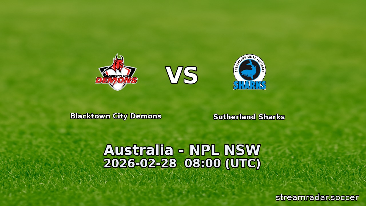 Blacktown City Demons vs Sutherland Sharks
