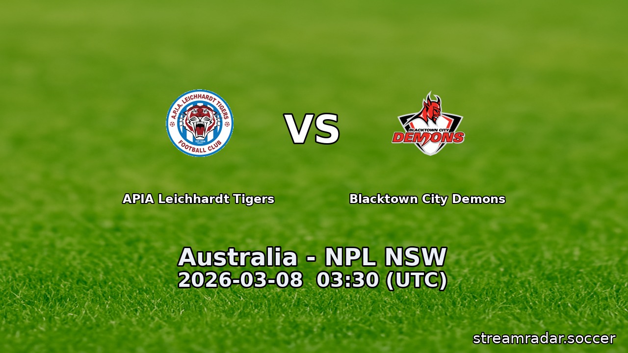 APIA Leichhardt Tigers vs Blacktown City Demons
