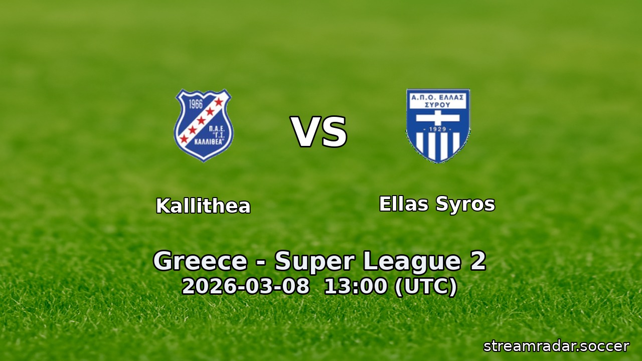 Kallithea vs Ellas Syros
