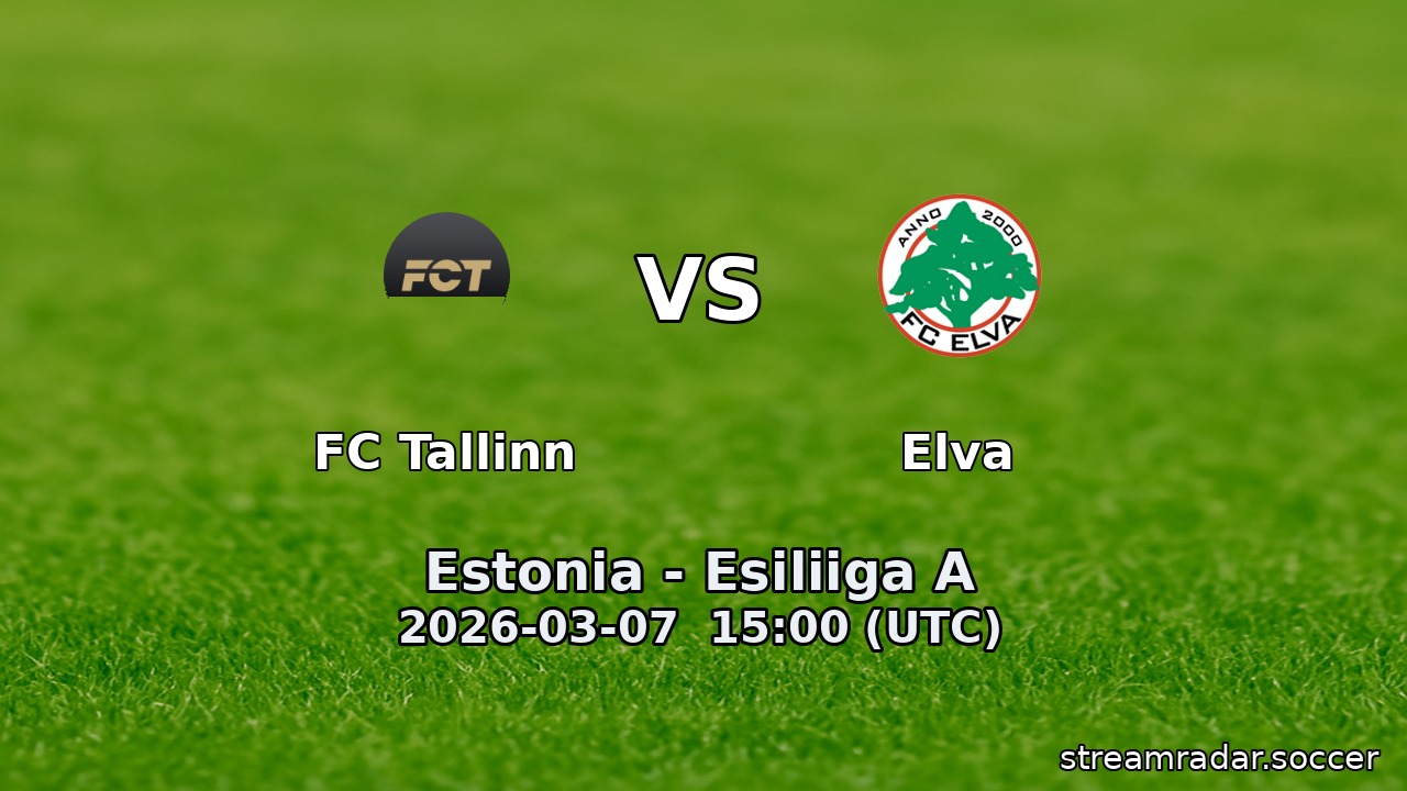 FC Tallinn vs Elva