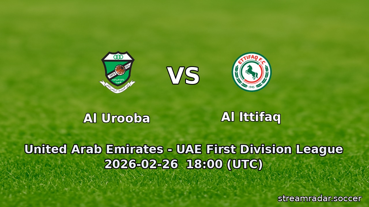 Al Urooba vs Al Ittifaq