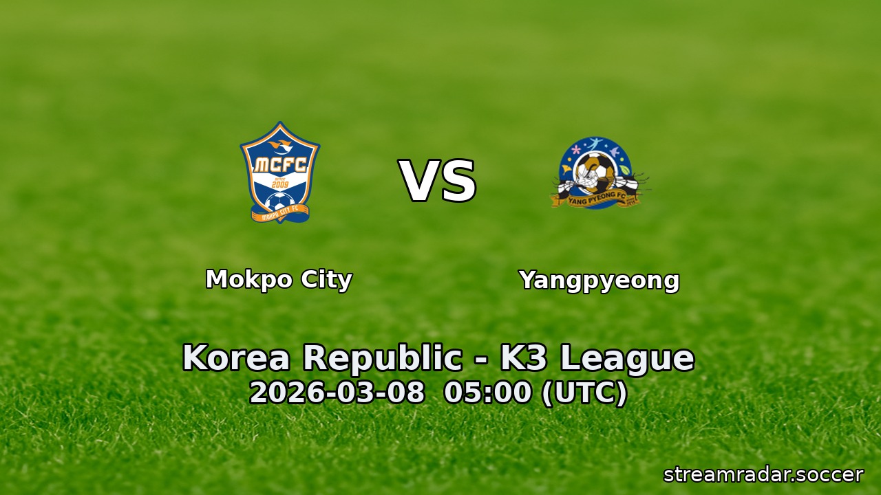 Mokpo City vs Yangpyeong