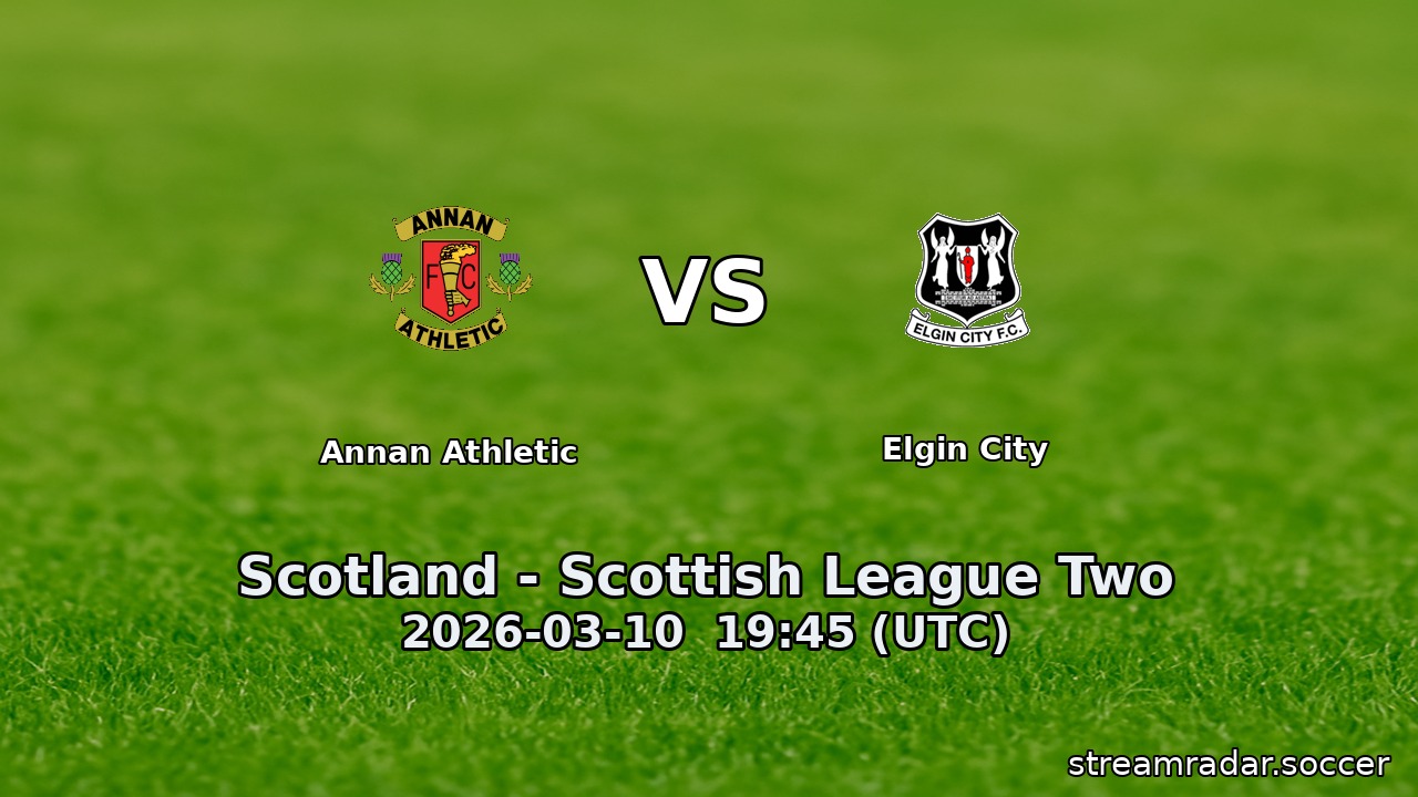 Annan Athletic vs Elgin City