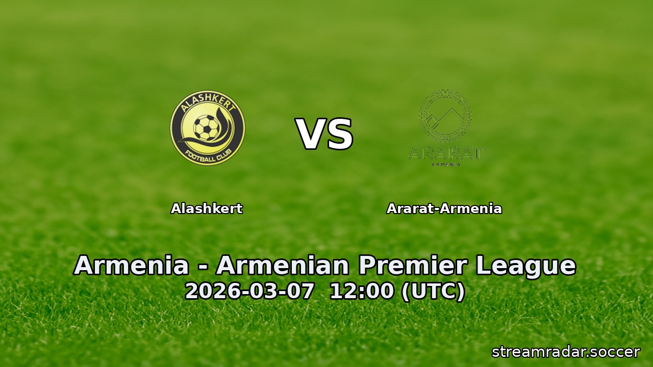 Alashkert vs Ararat-Armenia