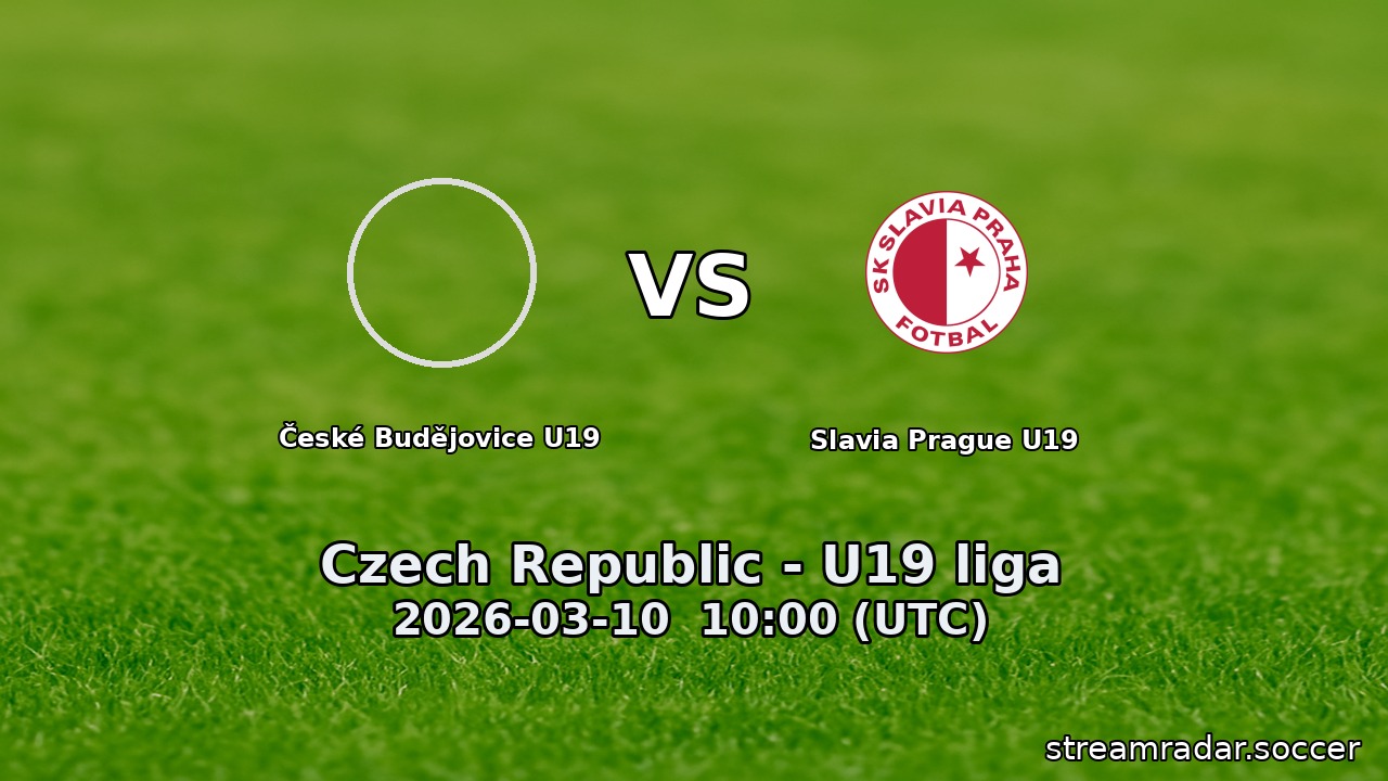 České Budějovice U19 vs Slavia Prague U19