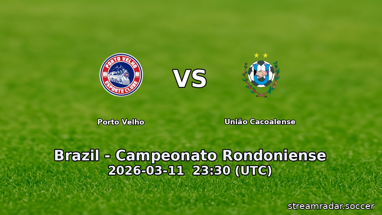 Porto Velho vs União Cacoalense