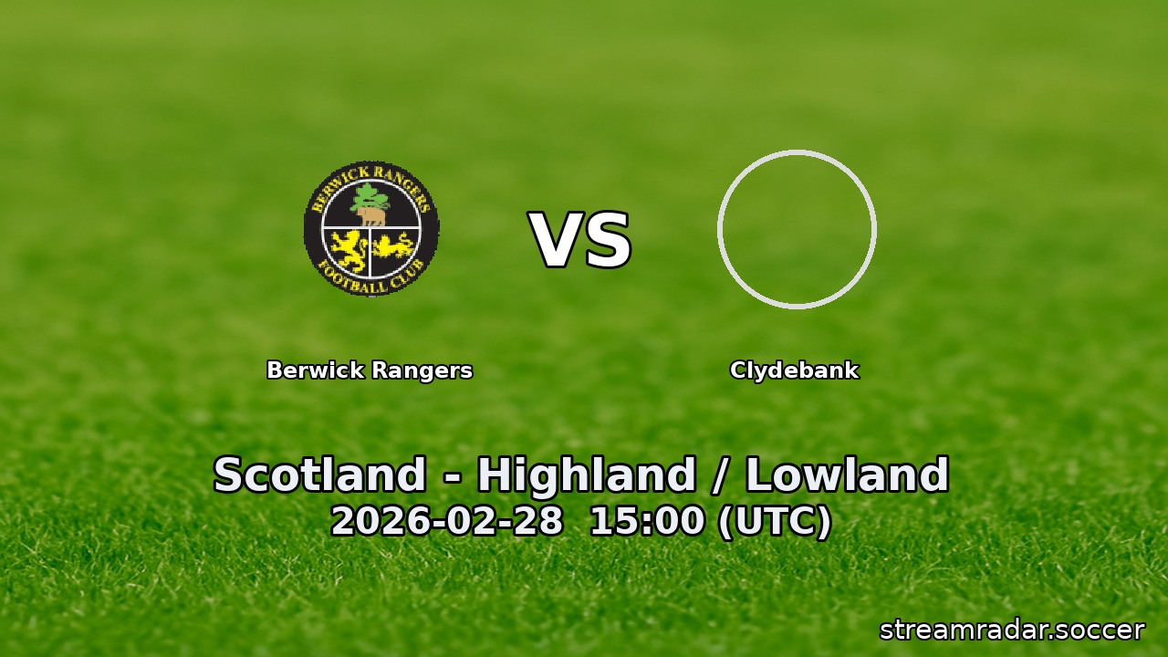 Berwick Rangers vs Clydebank