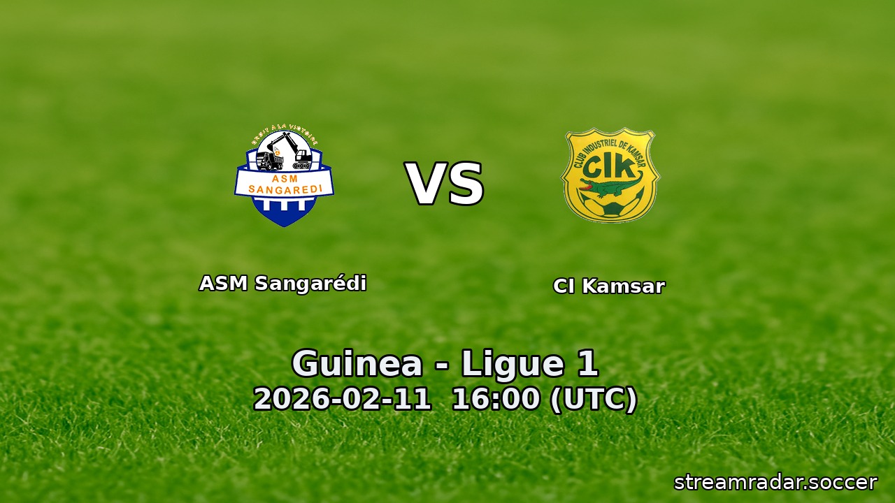ASM Sangarédi vs CI Kamsar