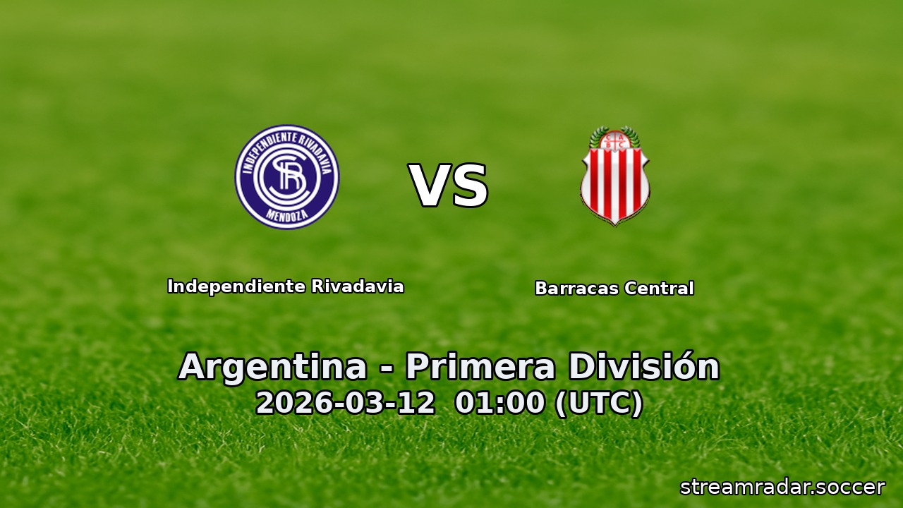 Independiente Rivadavia vs Barracas Central