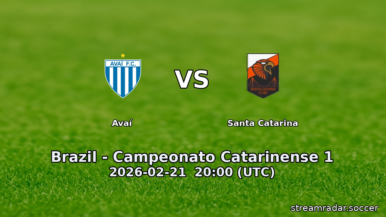 Avaí vs Santa Catarina