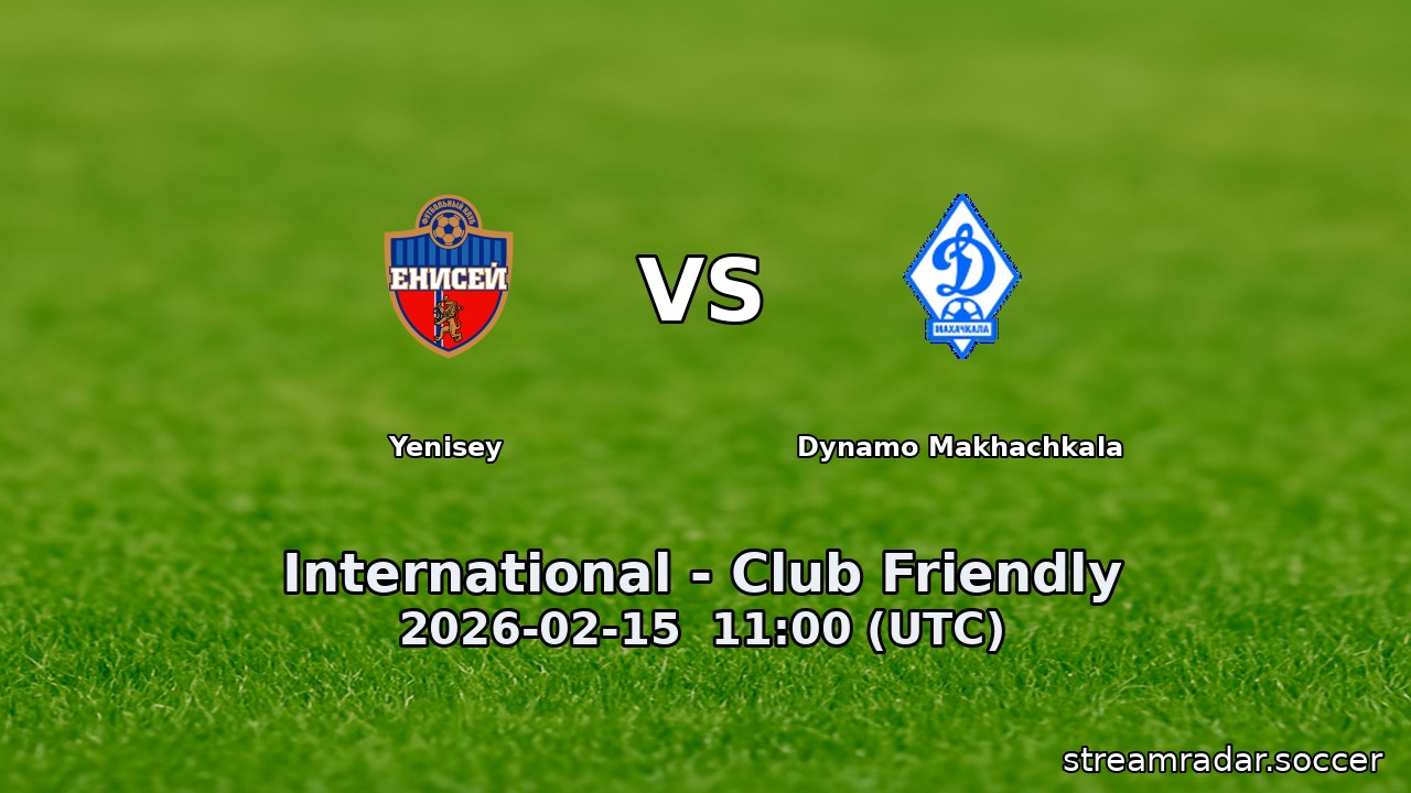Yenisey vs Dynamo Makhachkala