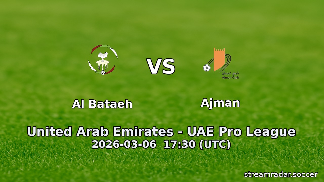Al Bataeh vs Ajman