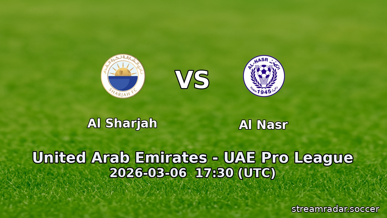 Al Sharjah vs Al Nasr