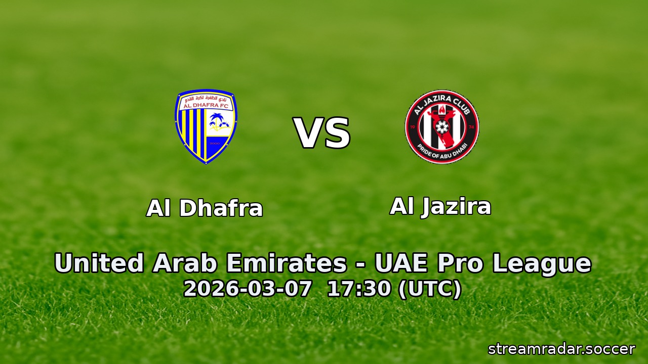 Al Dhafra vs Al Jazira
