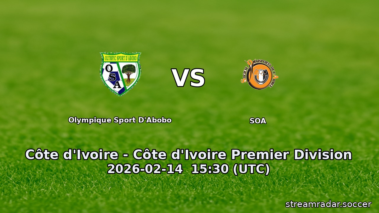 Olympique Sport D'Abobo vs SOA
