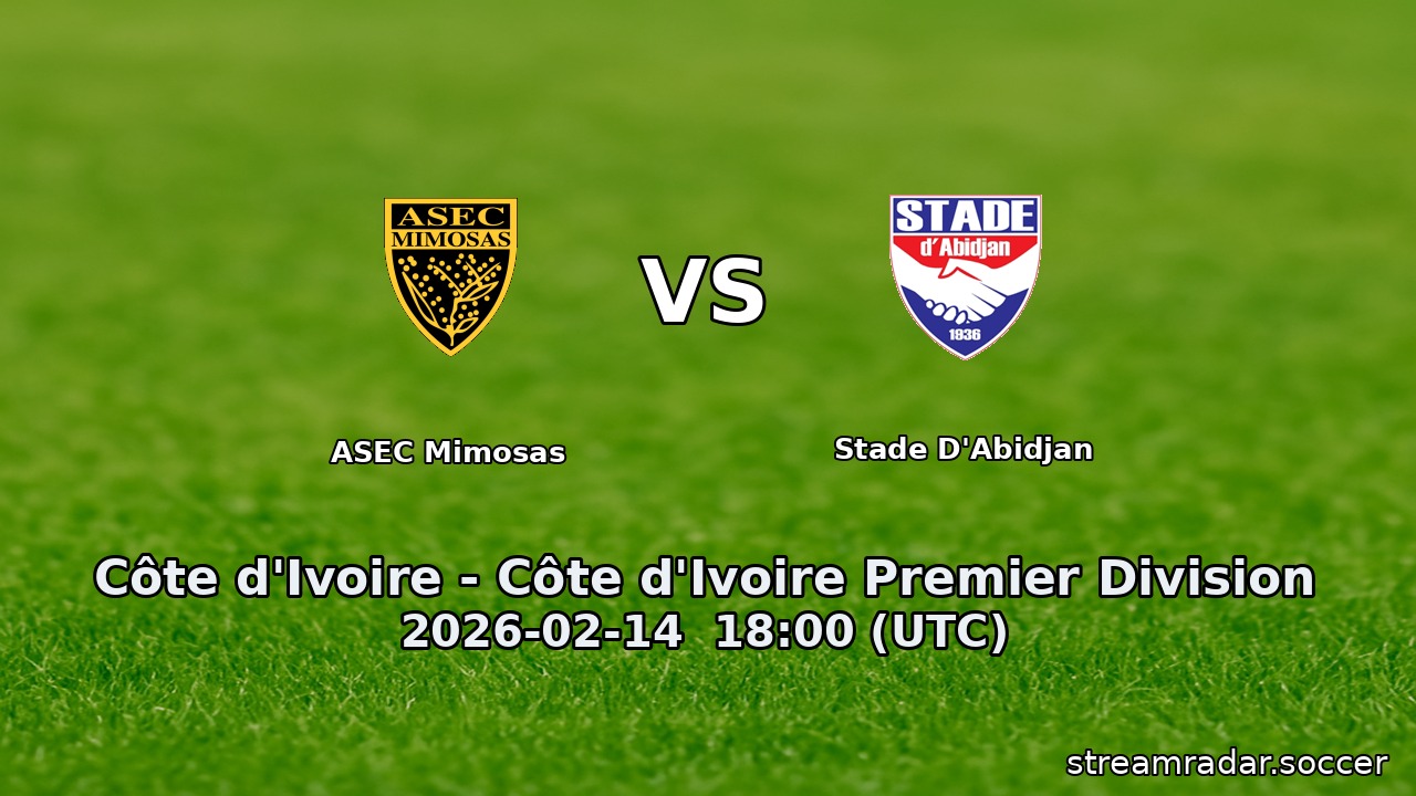 ASEC Mimosas vs Stade D'Abidjan